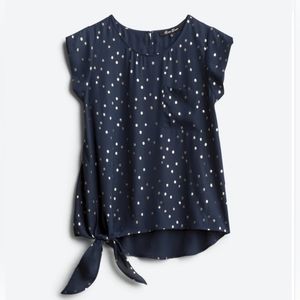 ALICE BLUE Evelina Tie Detail Foil Print Blouse